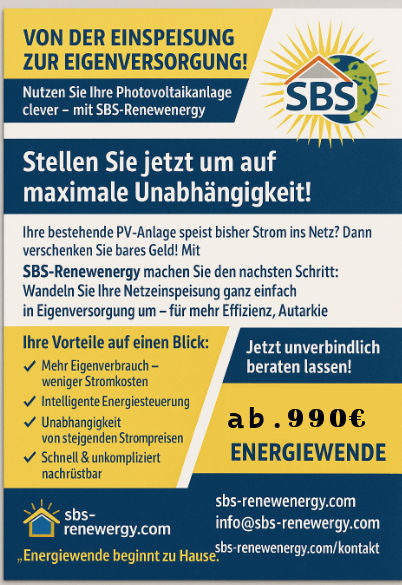 Neu-Installation 9,6 Kwp Freie Dachfläche  Netzeinspeisung